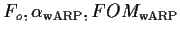 $F_o, \alpha_{\rm wARP}, FOM_{\rm wARP}$