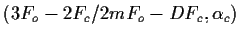 $(3F_o-2F_c / 2mF_o-DF_c,\alpha_c)$